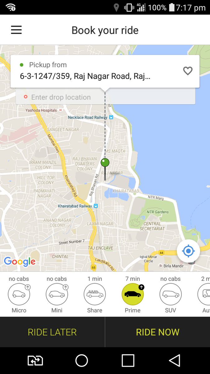 amitchnd's tweet image. This is great in Hyderabad  ,book easy and afforable cabs using #olaapp #OLA