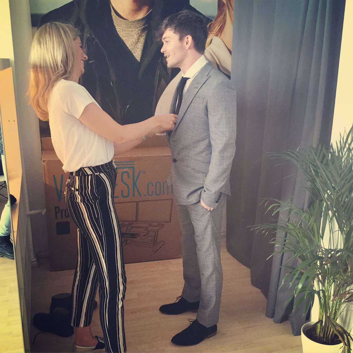 Stylebham's tweet photo. Prepping for the shoot today with @TheVampsCon @TheVampsband #stylebham #issue50 #connorball #thevamps https://t.co/m73djo8YA1