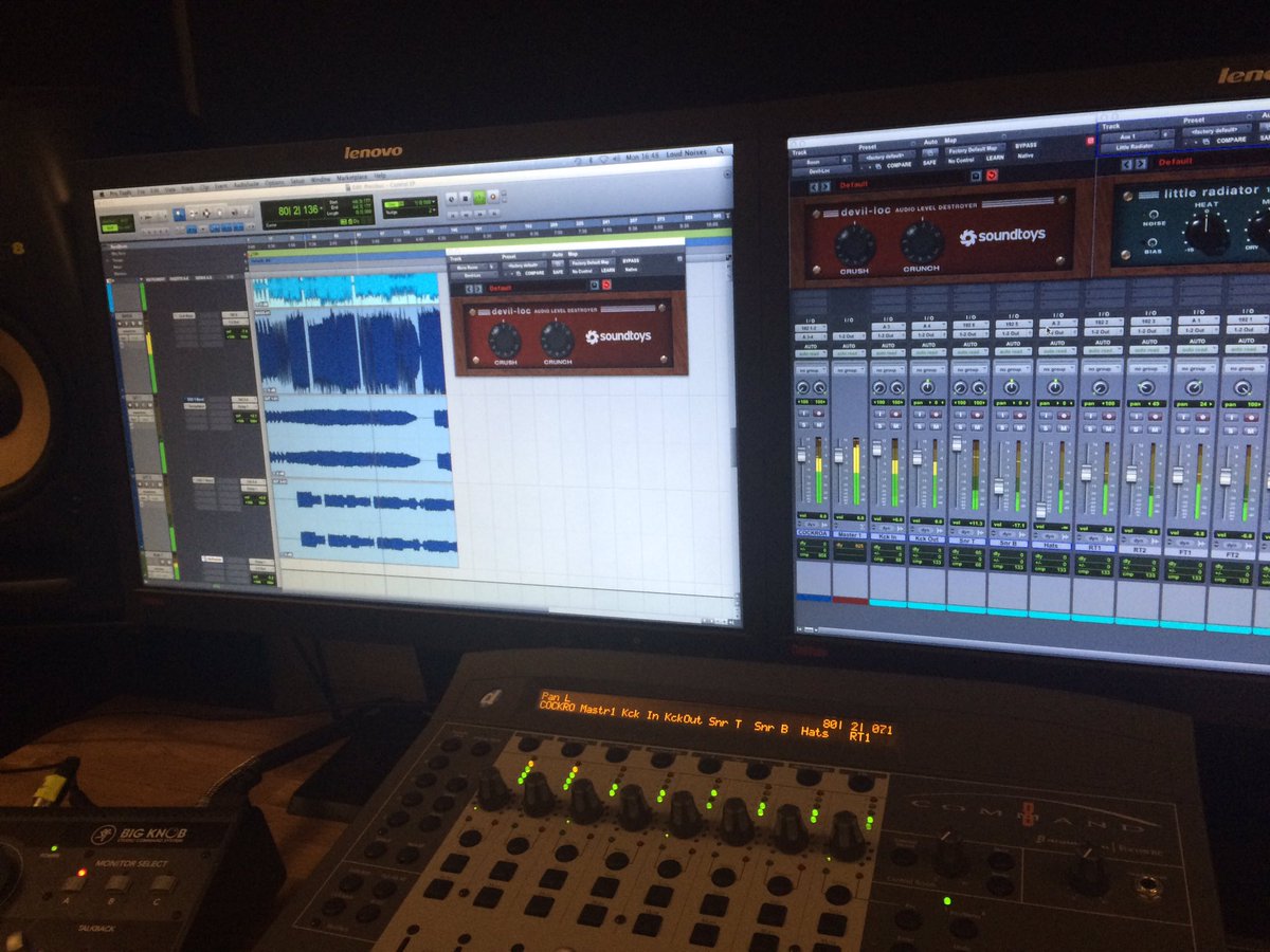 LoudNoisesPRO's tweet photo. It's all about @soundtoys #DevilLoc for bringing out the nuances in those room mics https://t.co/EFMm77v95U