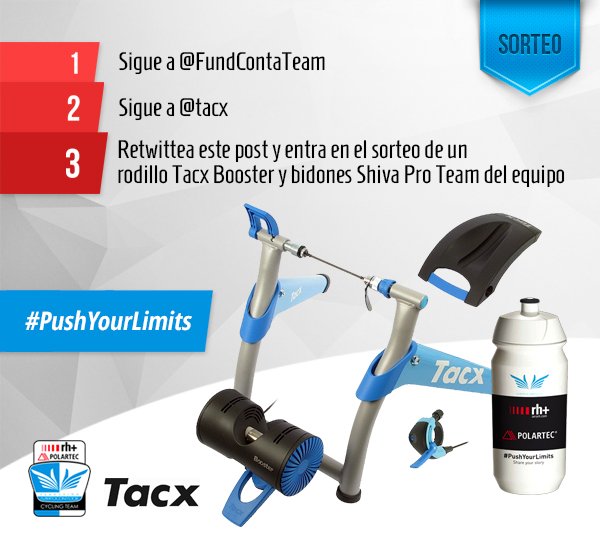 Comenzamos con el concurso de @tacx, sigue las instrucciones y este rodillo puede ser tuy@!!! #PushYourLimits