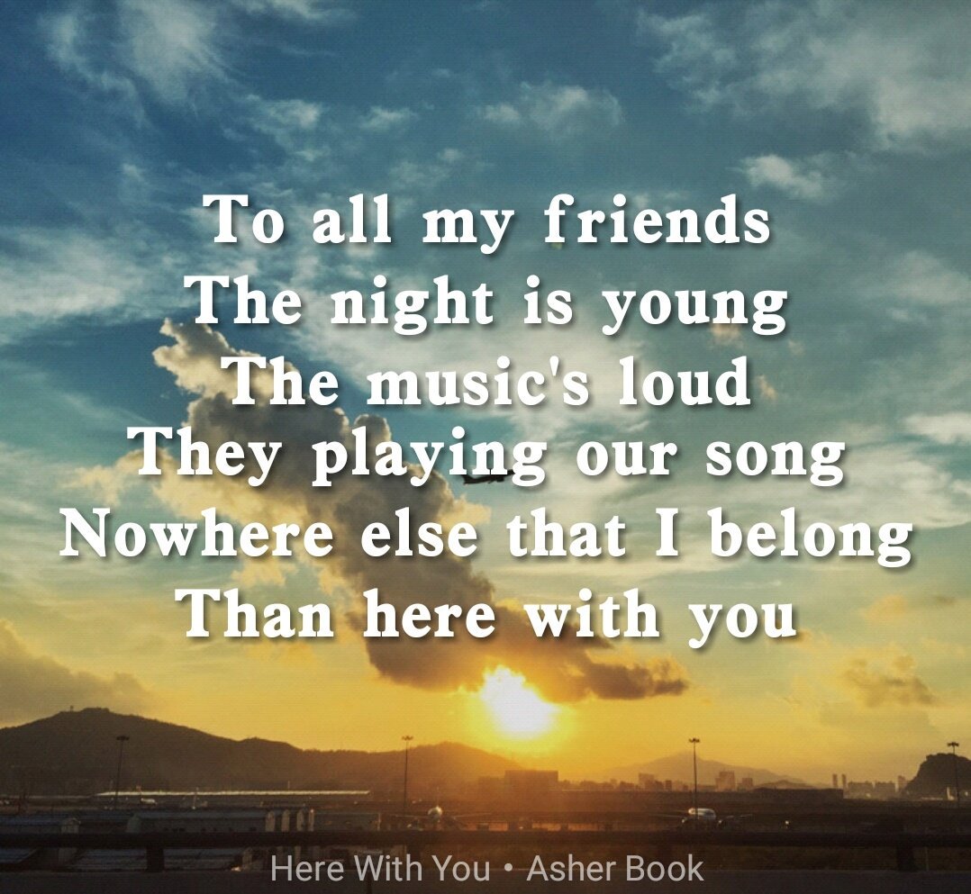 ChuckLelt's tweet photo. Here With You---Asher Book
#EverydayIsASong
#MusicOfToday
#AsherBook https://t.co/x4bSu1wn5Z