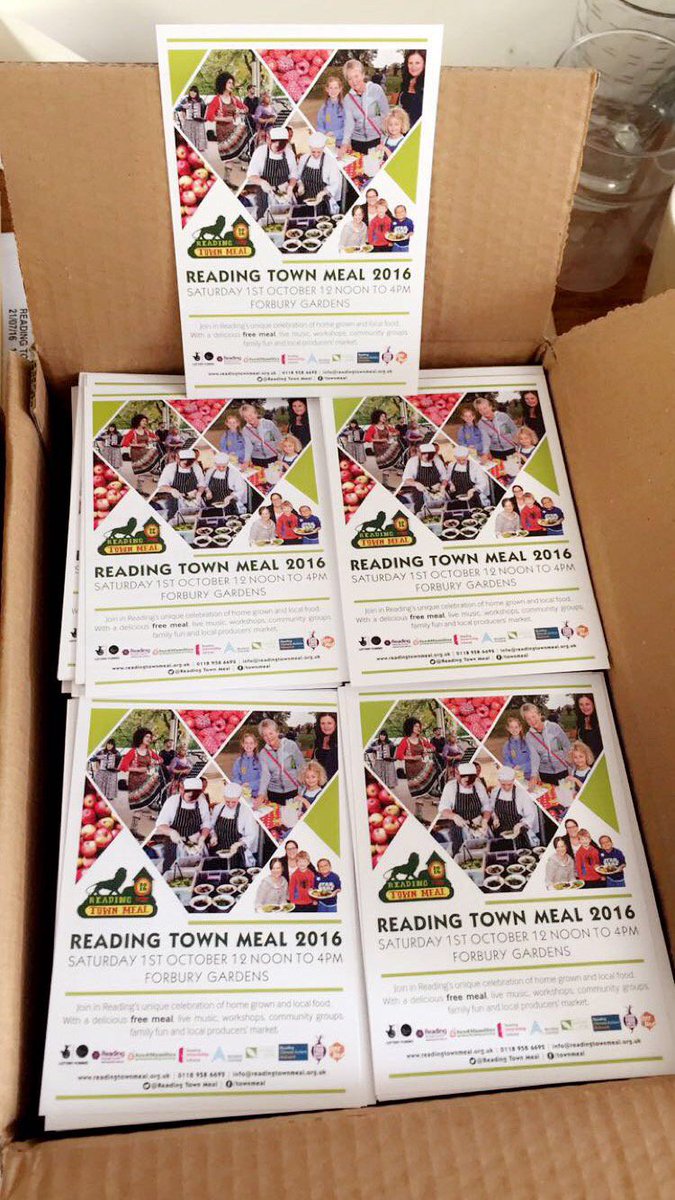 ReadingTownMeal's tweet photo. This morning we received an exciting delivery! Give us a tweet if you are able to help us with advertising #RTM2016 https://t.co/HO2KF7DrSJ
