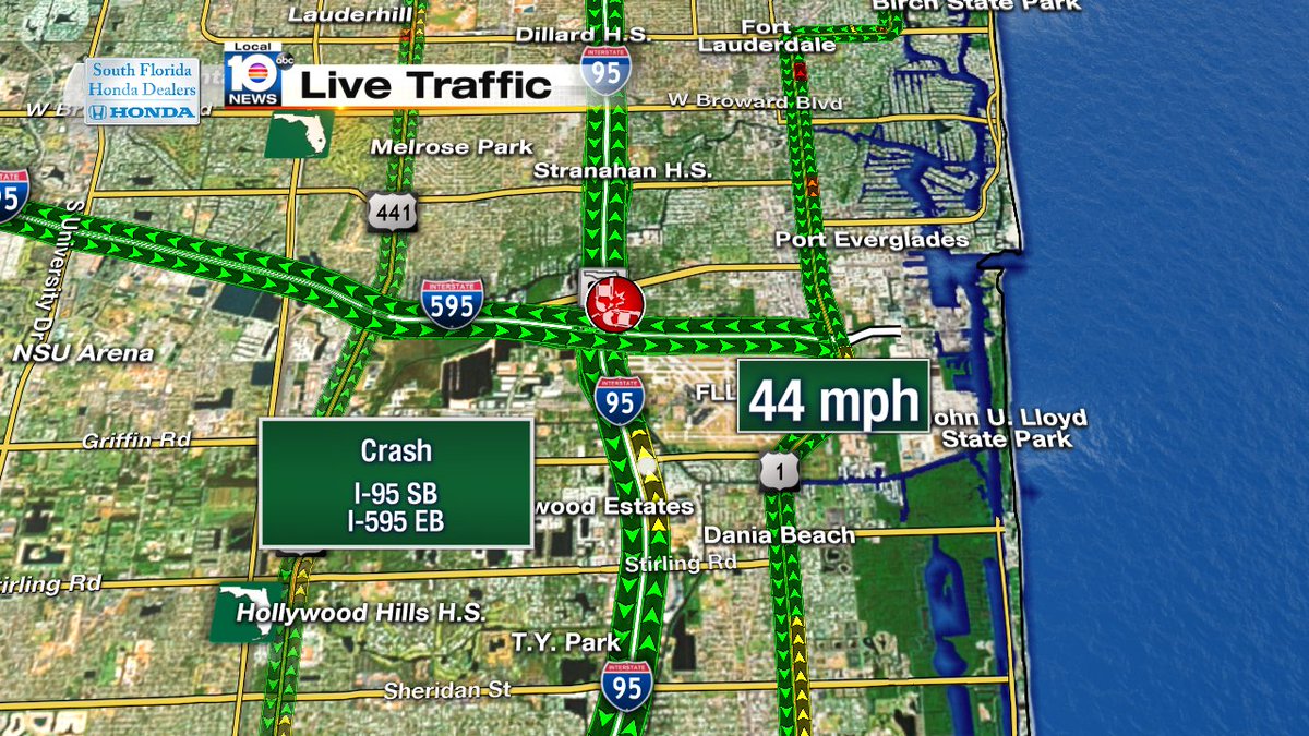 Crash on I-595 EB and I-95 #TRAFFIC #MIAMI https://t.co/AaVZngRcyL