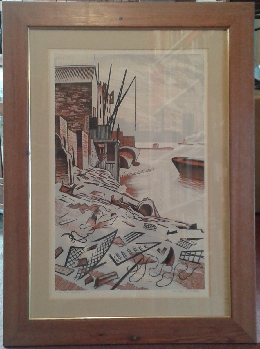 Wapping, original lithograph by Clifford Webb, no. 3/20, image 14 by 20 ins, framed. £200.00. More prints in shop