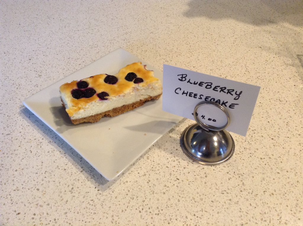 123Appleton's tweet image. There's a new bar in town! Check out our blueberry cheesecake bar, the perfect dessert for these hot summer nights!