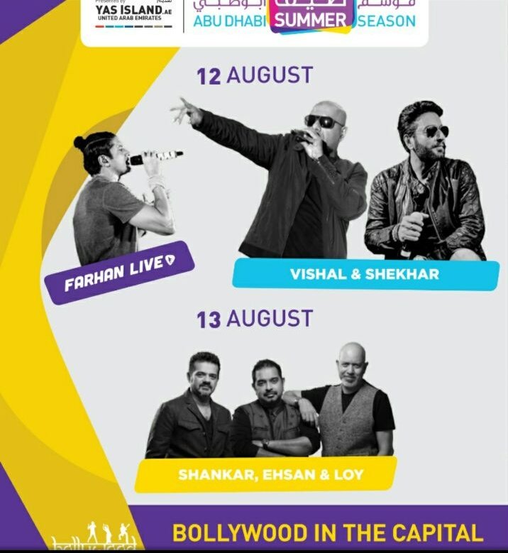 VishalDadlani's tweet photo. Hey Abu Dhabi ! We are coming to your city on the 12th of Aug at the du forum ,Yas island. See you there !! https://t.co/e9HU2WqptW