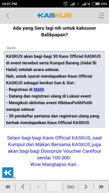 kaskusBPP's tweet photo. @AlishaNaya datang &amp; registrasi ulang di lokasi event yaa, 30 pendaftar pertama dpt kaos official dari kaskus https://t.co/c3Wh49ump2