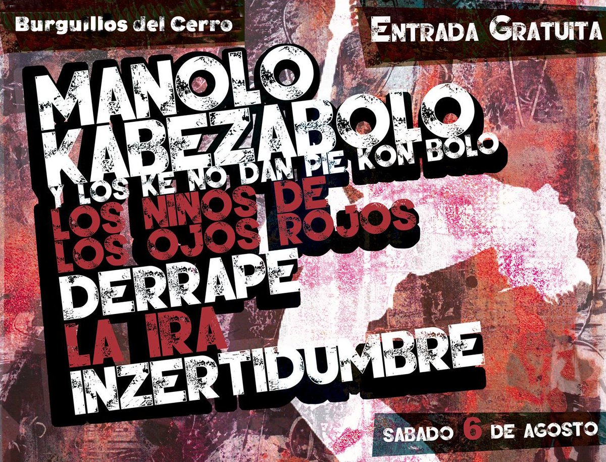 TormentaSound's tweet photo. #Festival de #Música Gratis el 6 de agosto en Burguillos del Cero.

Ayúdanos con RT y que se entere todo el mundo :) https://t.co/z7dkvxxc0C