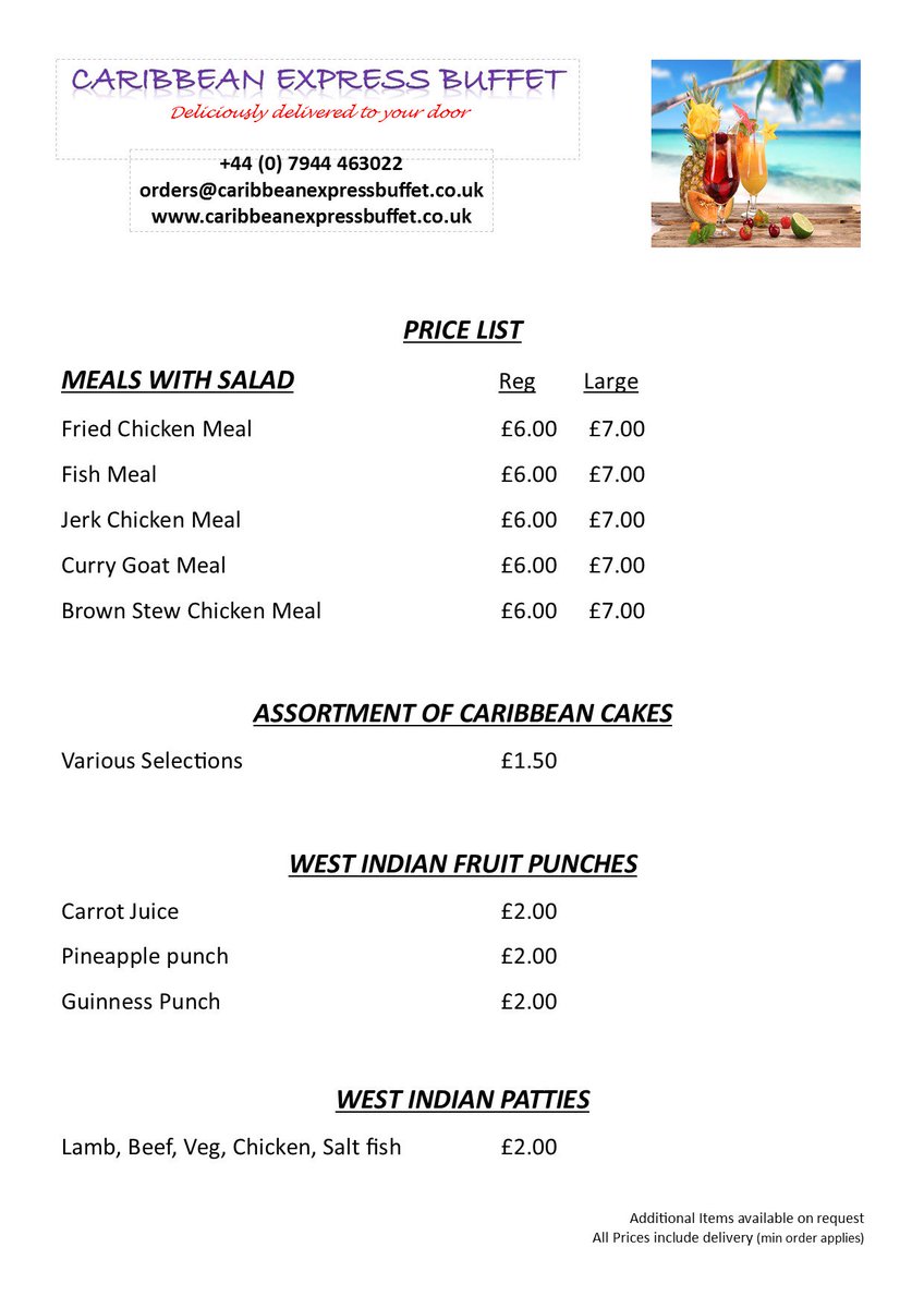 CaribbeanExBuff's tweet image. You Order - We Deliver - 079444 63022