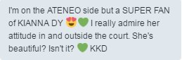 _kkdconfessions's tweet photo. From ATENEO side but a SUPER FAN OF KIANNA! WOW☺💕 https://t.co/Dv6WqWDY9W