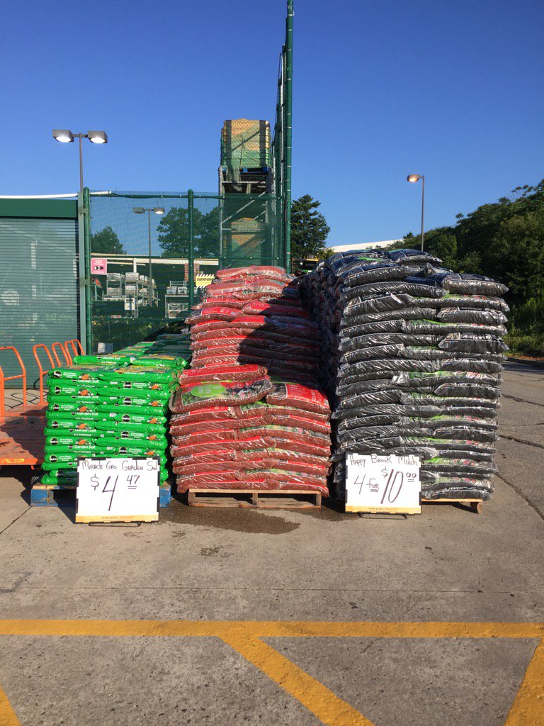 homedepot2403's tweet photo. Summer is on at the Auburn Depot. 4 for $10 mulch to help retain soil moisture. #LetsDoSummer https://t.co/tJravnrP08