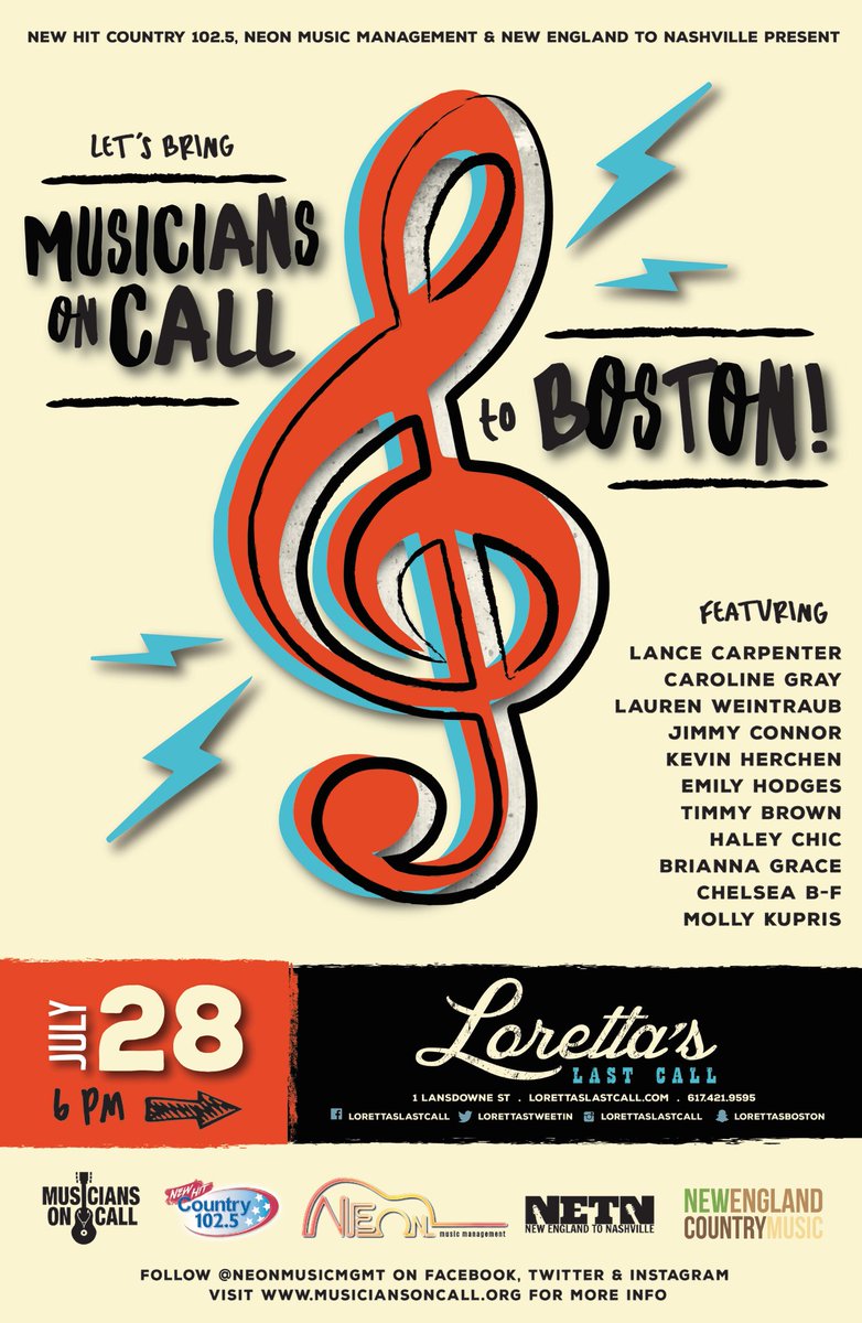 NETNFAN's tweet image. Thursday night @LorettasTweetin You can help bring @musiciansoncall to Boston &amp;amp; joy to hospital patients by coming!