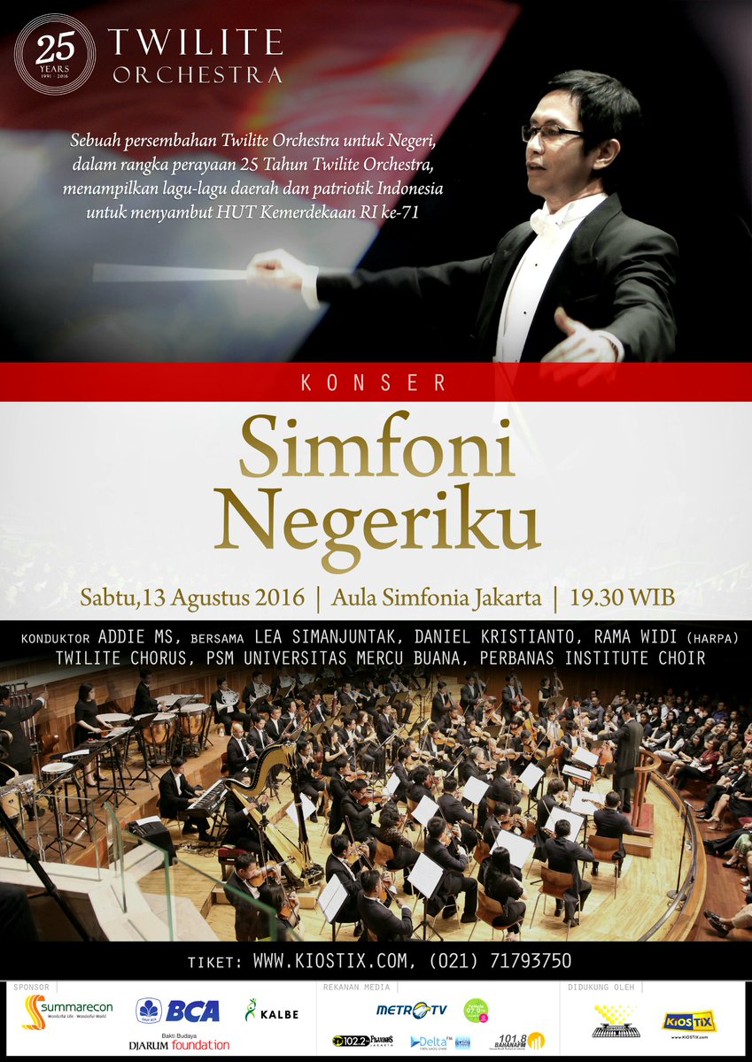 addiems's tweet photo. Indonesia Raya akan dimainkan di konser #SimfoniNegeriku tgl 13 Agt nanti. Aku selalu tergetar setiap membawakannya. https://t.co/IkJUM9SgK3