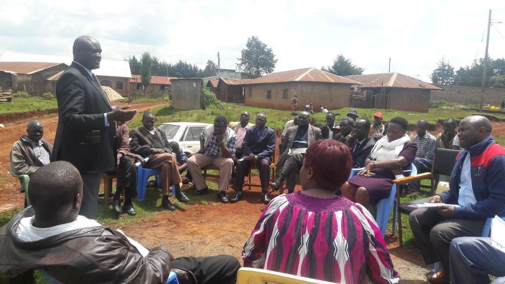 Launching water project at mosoriot centre