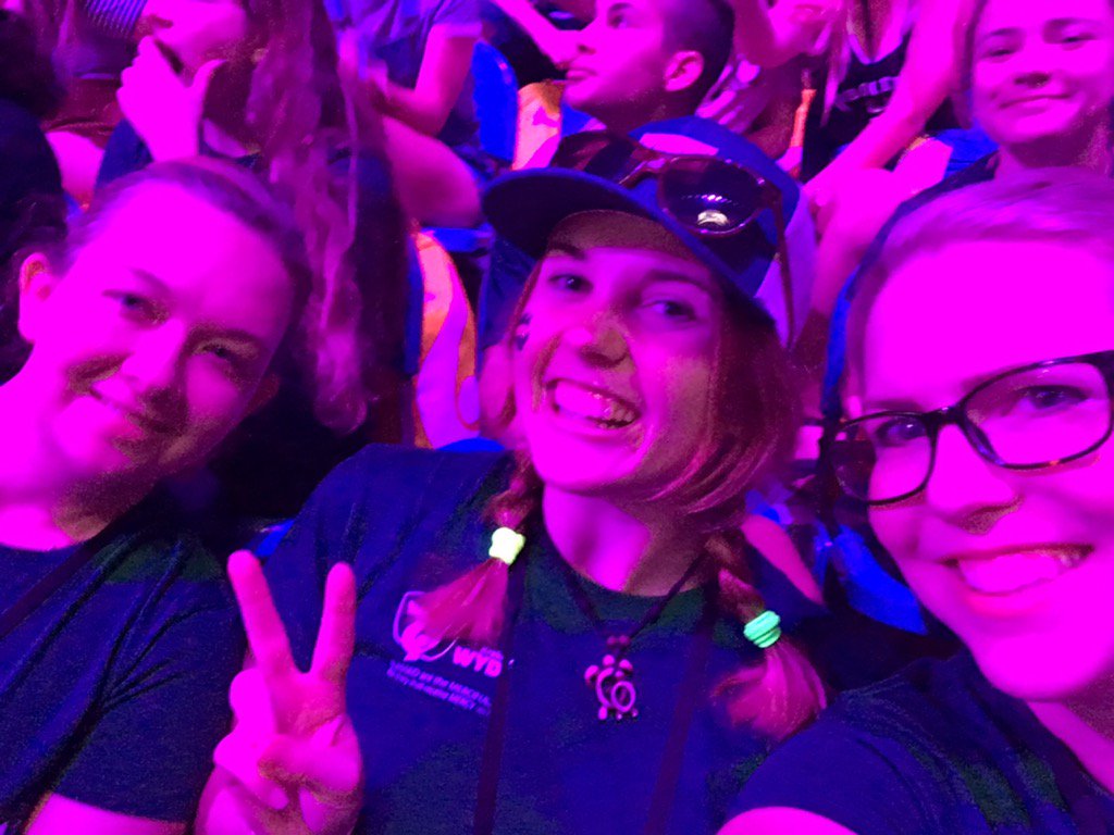 Allie_Maree's tweet photo. Very excited for our Australian Gathering this morning! ☺️ #bneWYD16 #aussiepilgrims #Krakow https://t.co/DJVDBxGHOg