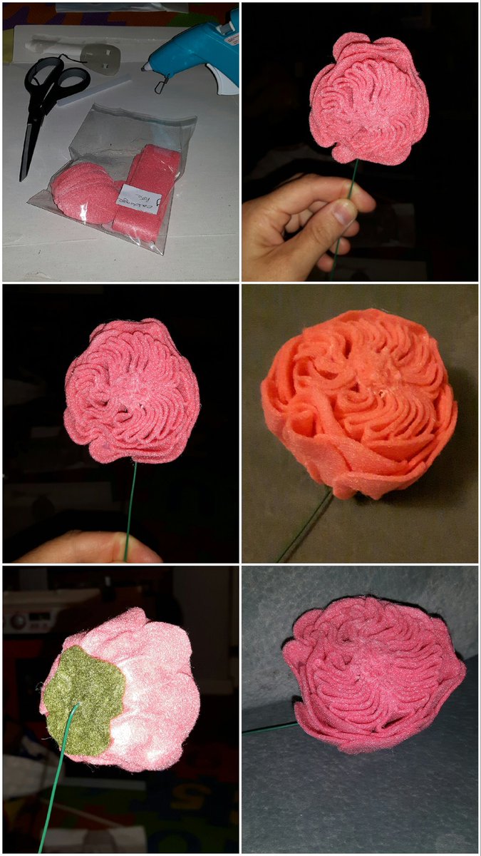 #wibbleandbean #felt #handmade #cabbagerose