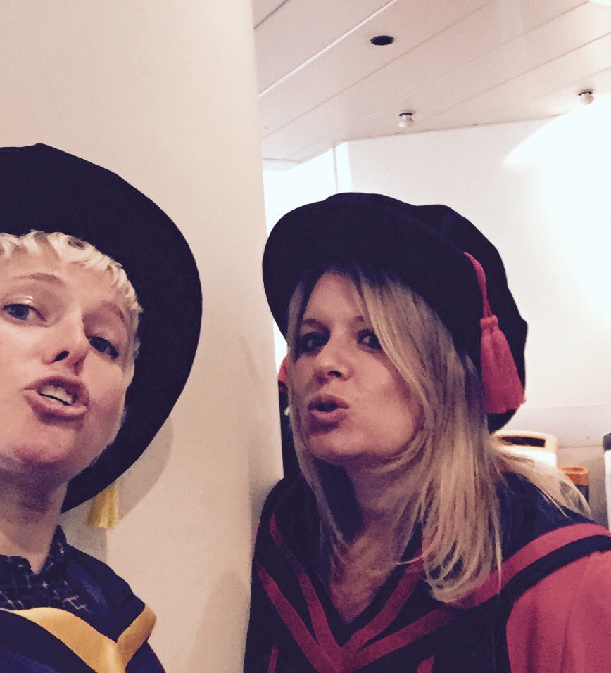 DrDeborahJump's tweet photo. Backstage graduation reprobates with @Jennyhvh #studentgraduation #mmugraduation https://t.co/scK1Az5KxN
