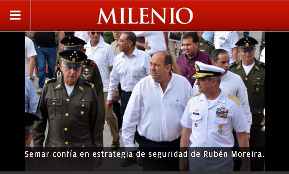 <a href="/SEMAR_mx/">SEMAR México</a> Confía estrategia de seguridad de <a href="/rubenmoreiravdz/">Rubén Moreira</a> #CoahuilaEnPaz <a href="/EPN/">Enrique Peña Nieto</a> 
m.milenio.com/policia/Seguri…