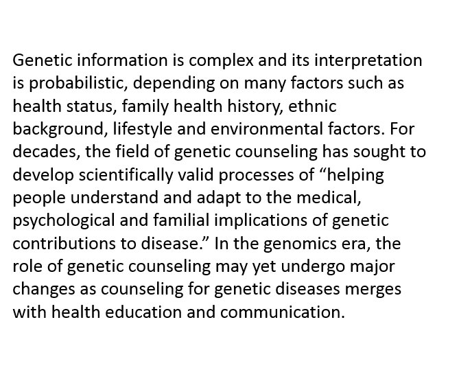 CDC_Genomics's tweet photo. More than ever, we need genetic counseling in the genomics era. https://t.co/Yt8ki0ITic https://t.co/69uLSBO9np