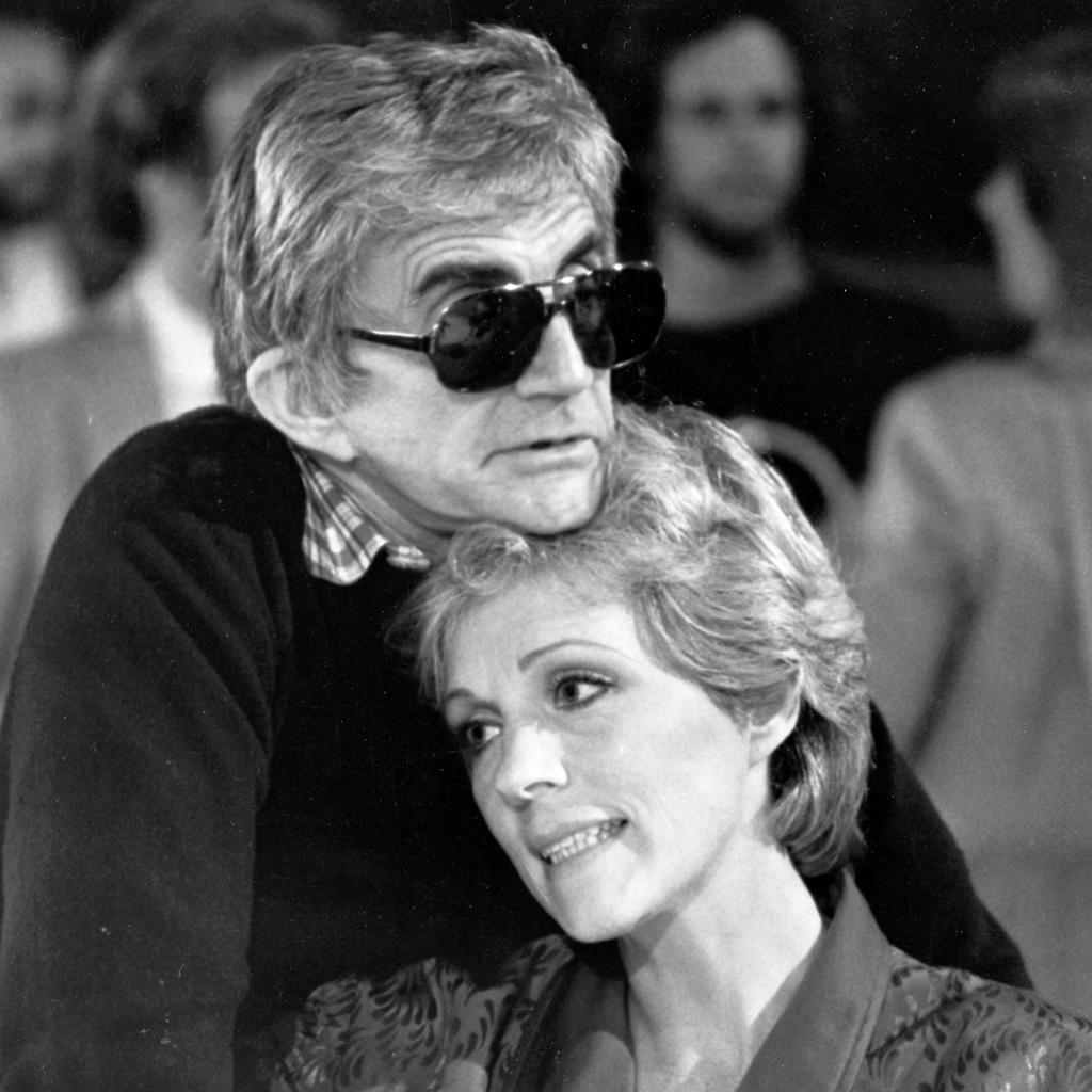 Remembering Blake Edwards on his birthday, here with Julie Andrews on the  set of S.O.B. ('81), image size:1024x1024