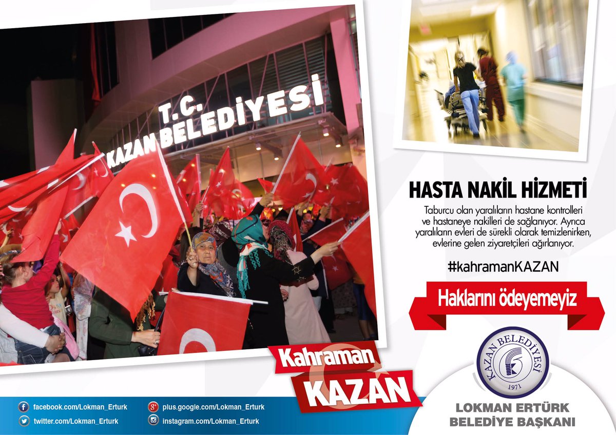 Şehit yakını ve Gazilerimizin ihtiyaçları doğrultusunda Hasta Nakil Hizmeti ekiplerimizce sağlanıyor
#KahramanKazan