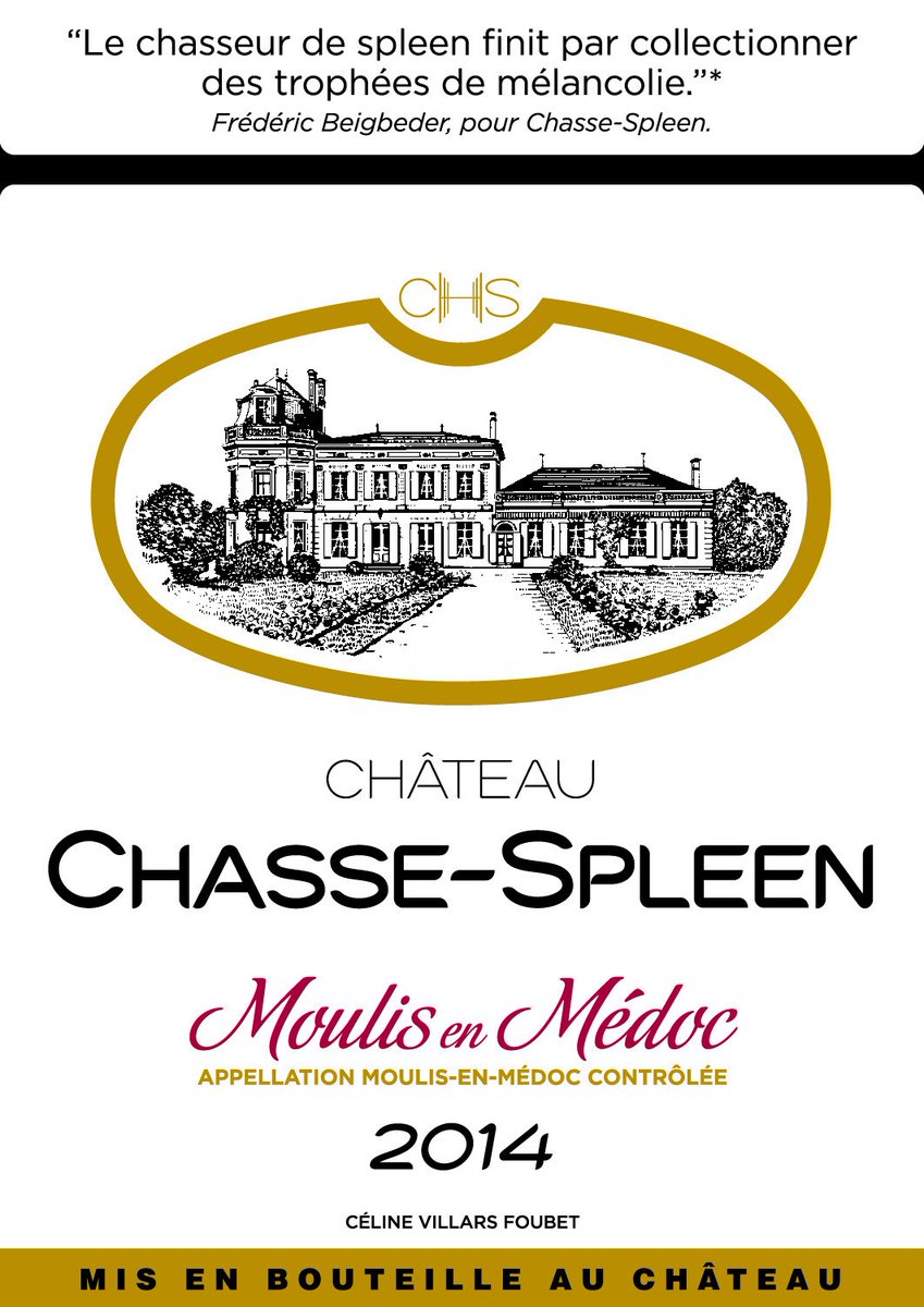 #vintage2014 #moulis #bordeauxwine #label #winelover #médoc #baudelaire #lordbyron #chasse-spleen #fredericbeigbeder