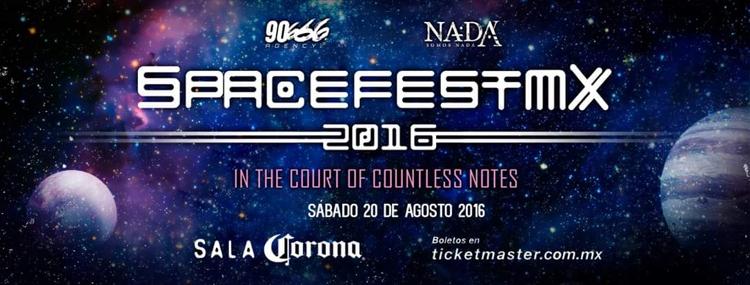 CentralAlgazara's tweet photo. 20-ago #SpaceFestMX en #SALACorona, cita: 18hrs @LaRomaDF, boletos en @Ticketmaster_Me. https://t.co/qwRAVC8UZX