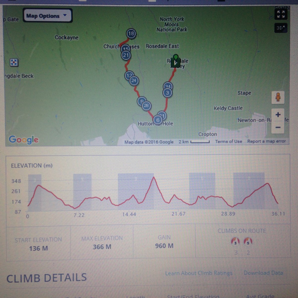 AverageGradient's tweet photo. #Chimney & #Blakeybank mapped in for next week. Got to be a third #ride making it 6 climbs. @100Climbs @eyctc #Bike https://t.co/9zR7YfBqDE