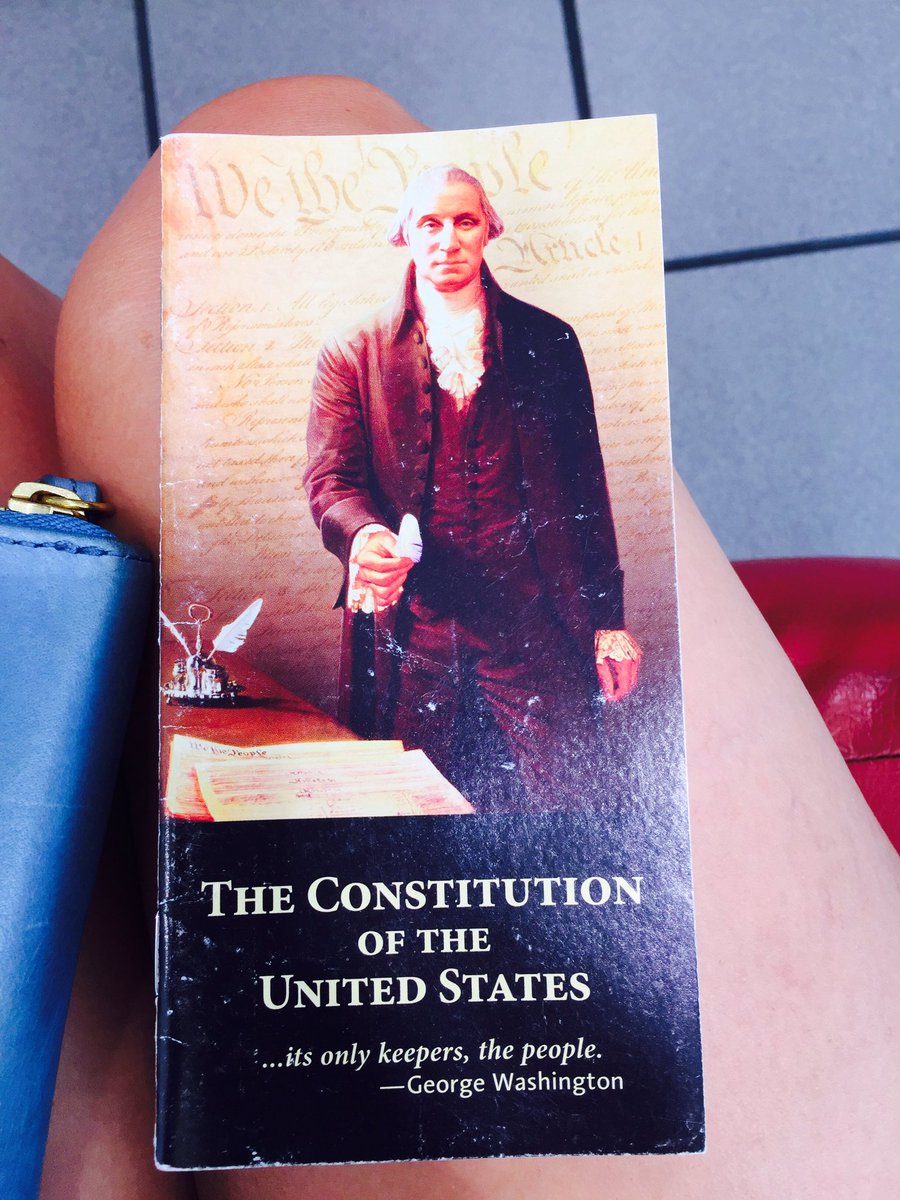 MandelTessa's tweet photo. @AmyMorelandYeah I still keep this in my car glovebox, just in case. #bestprofessorever #Constitution #WeThePeople https://t.co/0R1PGuh4uV
