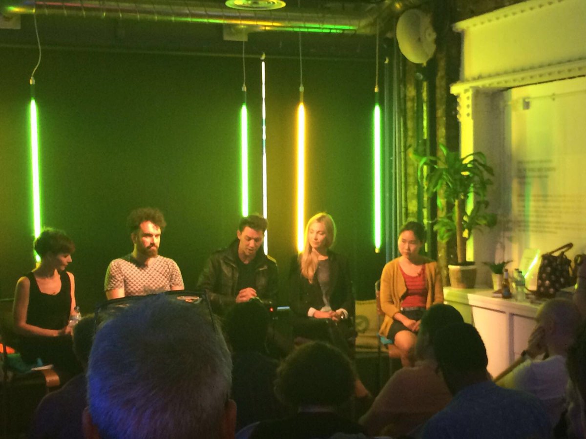 FLUX_Lounge's tweet photo. Panel on Electronic Empathy with Virtual Futures at Lights of Soho #VFSalon @VirtualFutures https://t.co/vDq0hMfiDt