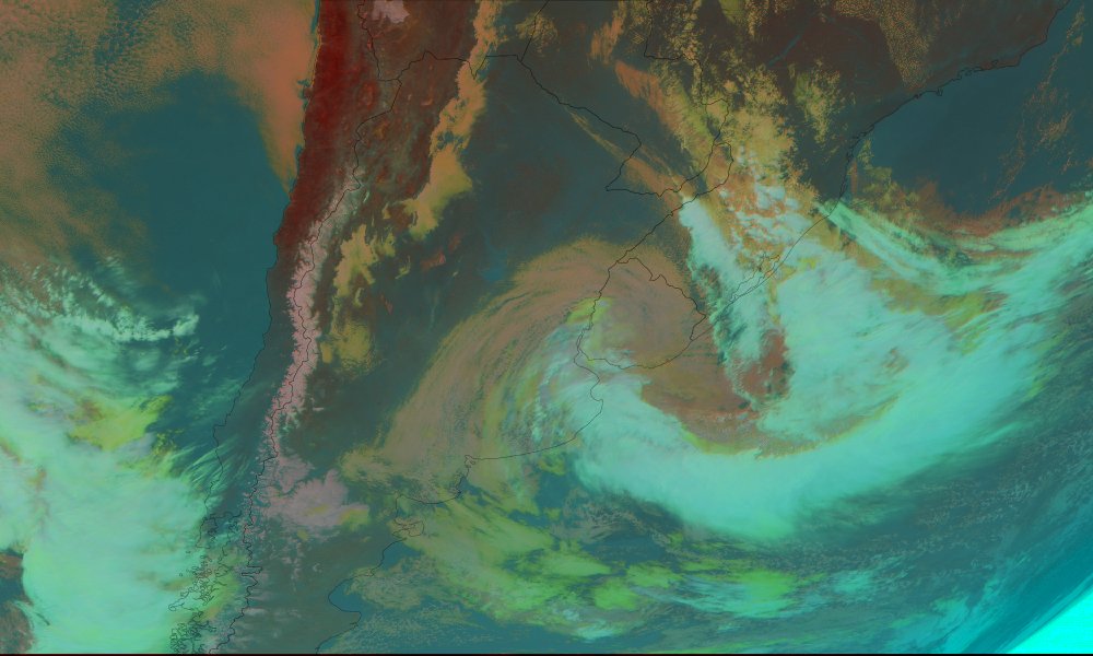 Met_Uruguay's tweet photo. 15:30 hs | Satélite. La depresión atmosférica va adquiriendo la forma de rosca característica de estos sistemas https://t.co/x5MVXIzeJG