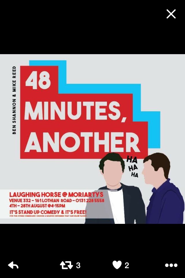 @MoriartyBar_UK_ <a href="/BenShabba/">Ben Shannon</a> <a href="/freefringefest/">FreeFringeFest</a> #48 #soon #fringe #comedy #free #come see #edfest
