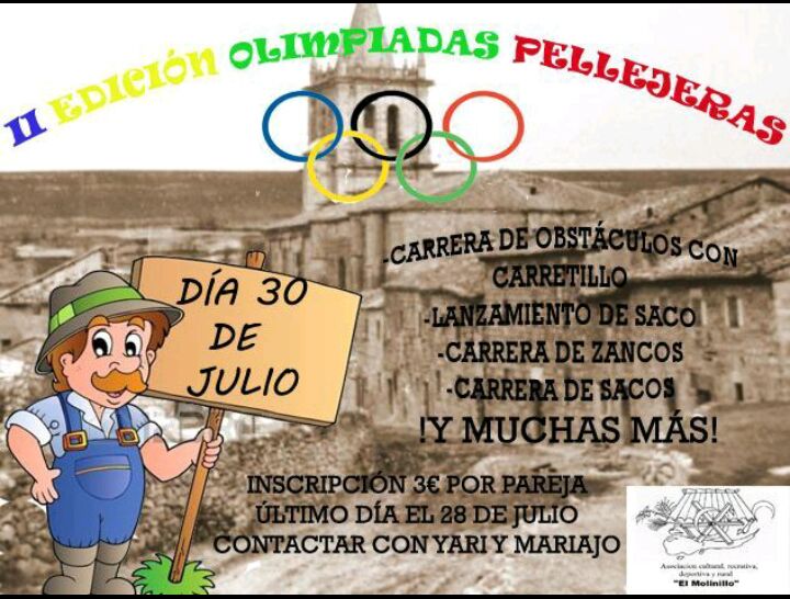 SantibanezZarza's tweet photo. Otro año más llegan las " II Olimpiadas Pellejeras", con auténticas pruebas rurales. Apuntate y pasalo a lo grande!! https://t.co/VtOZ7MiKqC