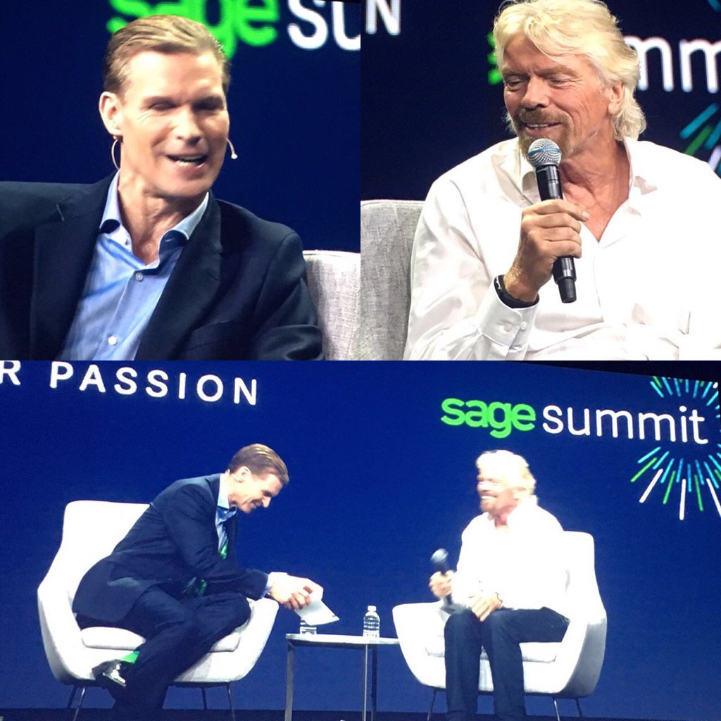 christabotha's tweet image. Passion. One of the shared values at Sage and Virgin. @SKellyCEO @richardbranson @Sage_Summit #SageSummit