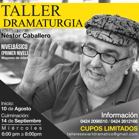 Patricia_Amenta's tweet photo. #TallerDeDramaturgia por @nestorcaballero en @esiartdramatico Mier de 6 a 8pm esiartdramaticocaracas@gmail.com https://t.co/j05lyh3rAQ