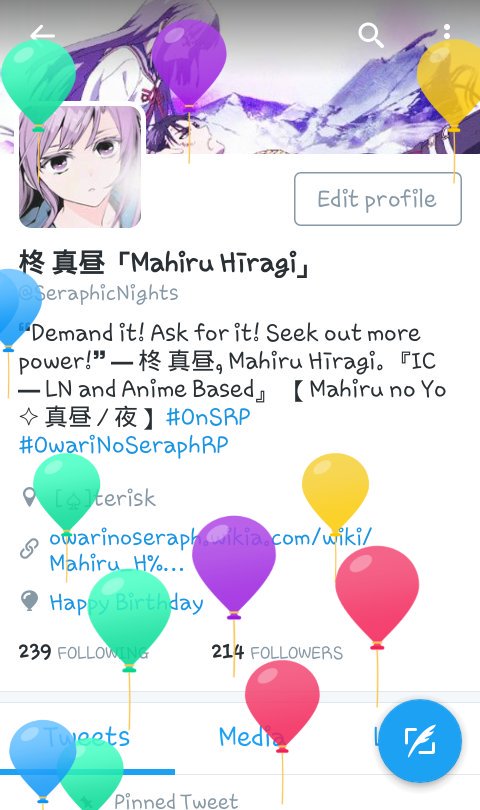 ( Happy Birthday Mahiru Hiiragi! )