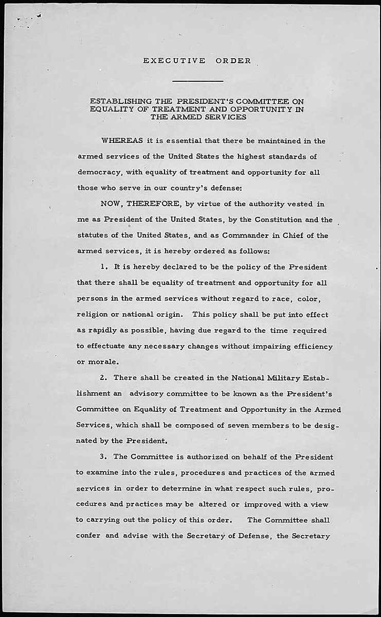 Henry Louis Gates Jr Onthisday In 1948 President Truman Issued Executive Order 9981 Desegregating The Military Trumanlibrary