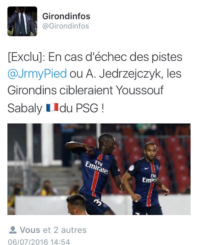 Girondinfos's tweet photo. Pour rappel, voici ce que je vous ai donné pour le poste de latéral droit aux Girondins ! #JenSaisPasPlus #Patience https://t.co/B5NxtzOYXS