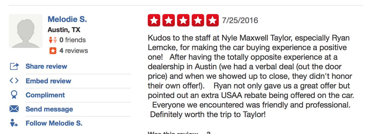 We love proving that #CarBuying can be a great experience at #MaxwellInTaylor! Thank you for your business, Melodie!