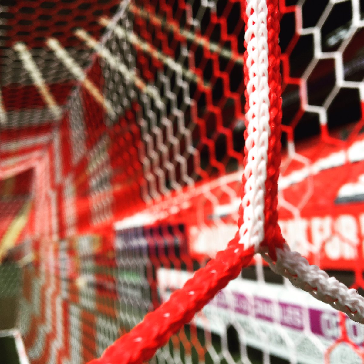 CAFCofficial's tweet photo. Our new, hexagonal goal nets will be used at The Valley for the first time this evening... #cafc https://t.co/k0IDKOhBmq