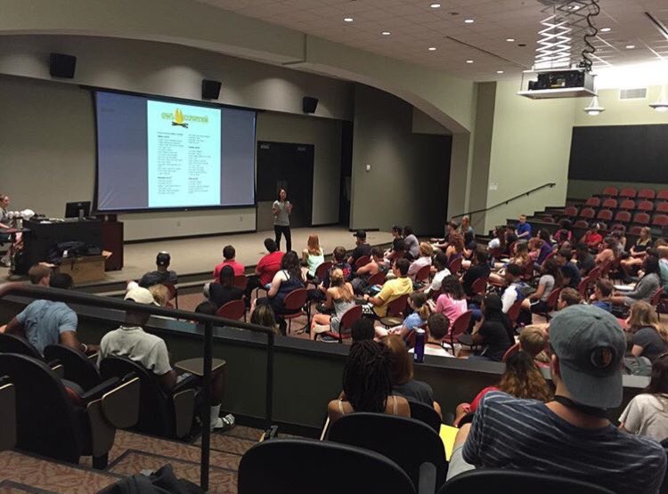 KSUIgnition's tweet image. OTP Director Jean So welcoming everyone to Owl Expedition! #kennesawstate