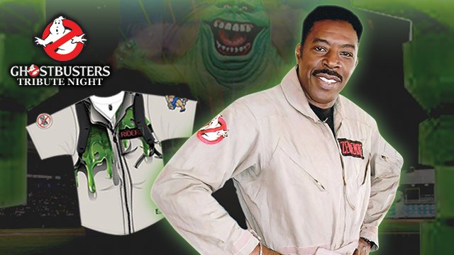RidersBaseball's tweet photo. Meet @Ernie_Hudson, get 📸s w/ the Ecto-1 &amp; watch the #Riders don Ghostbuster jerseys on 7/29 https://t.co/rkfloBdc9q https://t.co/EyUkOBo1hC