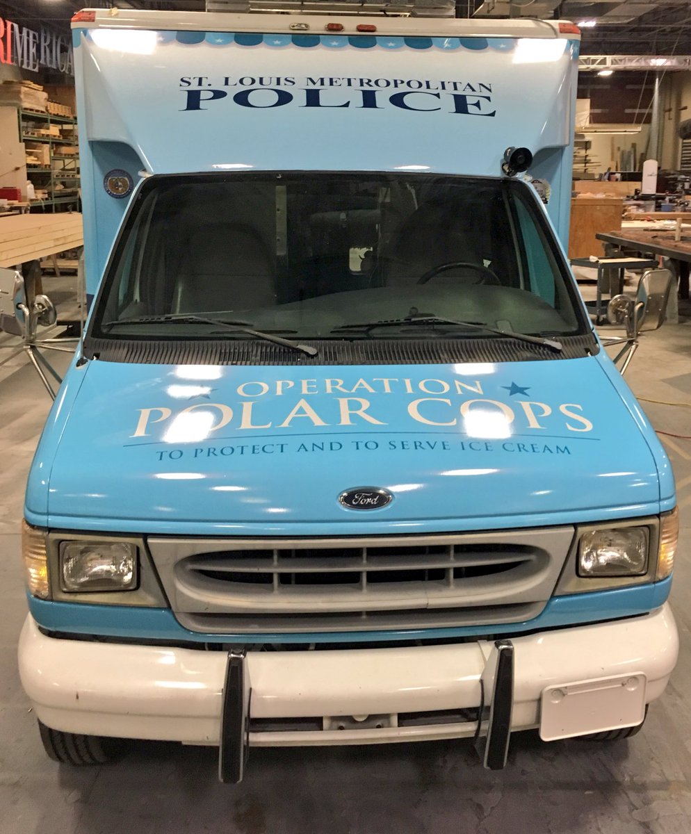 SLMPD's tweet photo. Today we will unveil Operation Polar Cops! Free ice cream &amp; treats coming to a neighborhood near YOU! #STLPolarCops https://t.co/3malT1798E