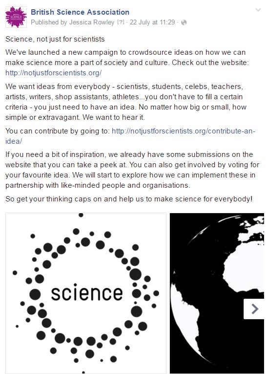 British Science Association tweet media