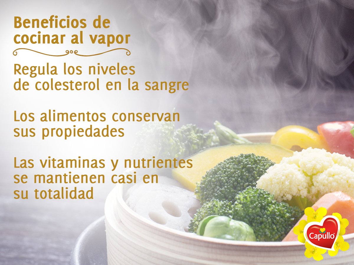 CapulloMexico's tweet photo. Cocinar los vegetales al vapor ayuda a llevar una #alimentación sea más #saludable.
#MiCapullo https://t.co/KzxMe7M8rf