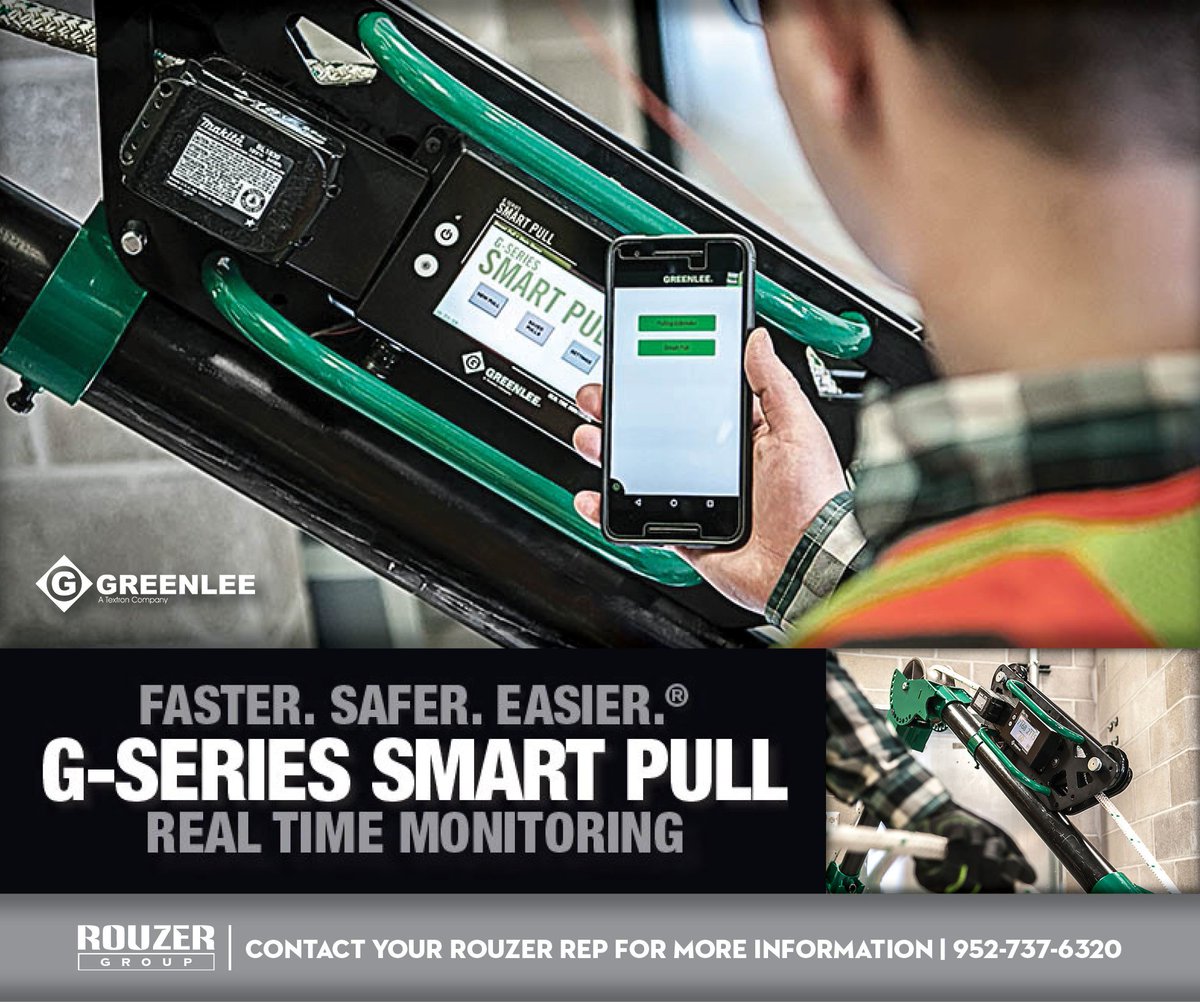 RouzerGroup's tweet image. @GreenleeTextron NEW G-Series Smart Pull is flying off the floors! Check it out! #ToolTuesday #SmartPull #NoStress