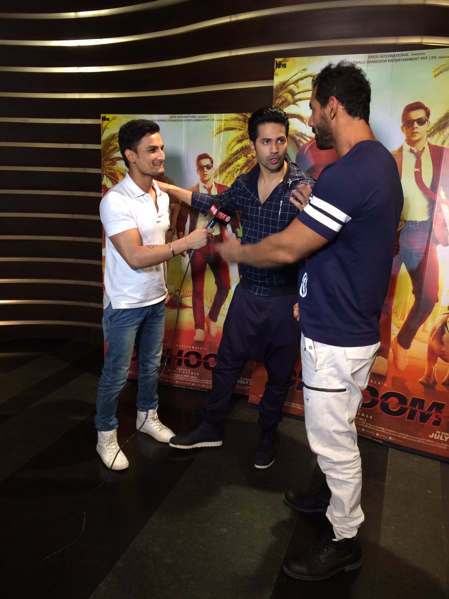 VarunThreads's tweet photo. [EXCLUSIVE PICS]  @TheJohnAbraham @Varun_dvn Interview With E24.  @Dishoom_Film https://t.co/nmn9lQsERc