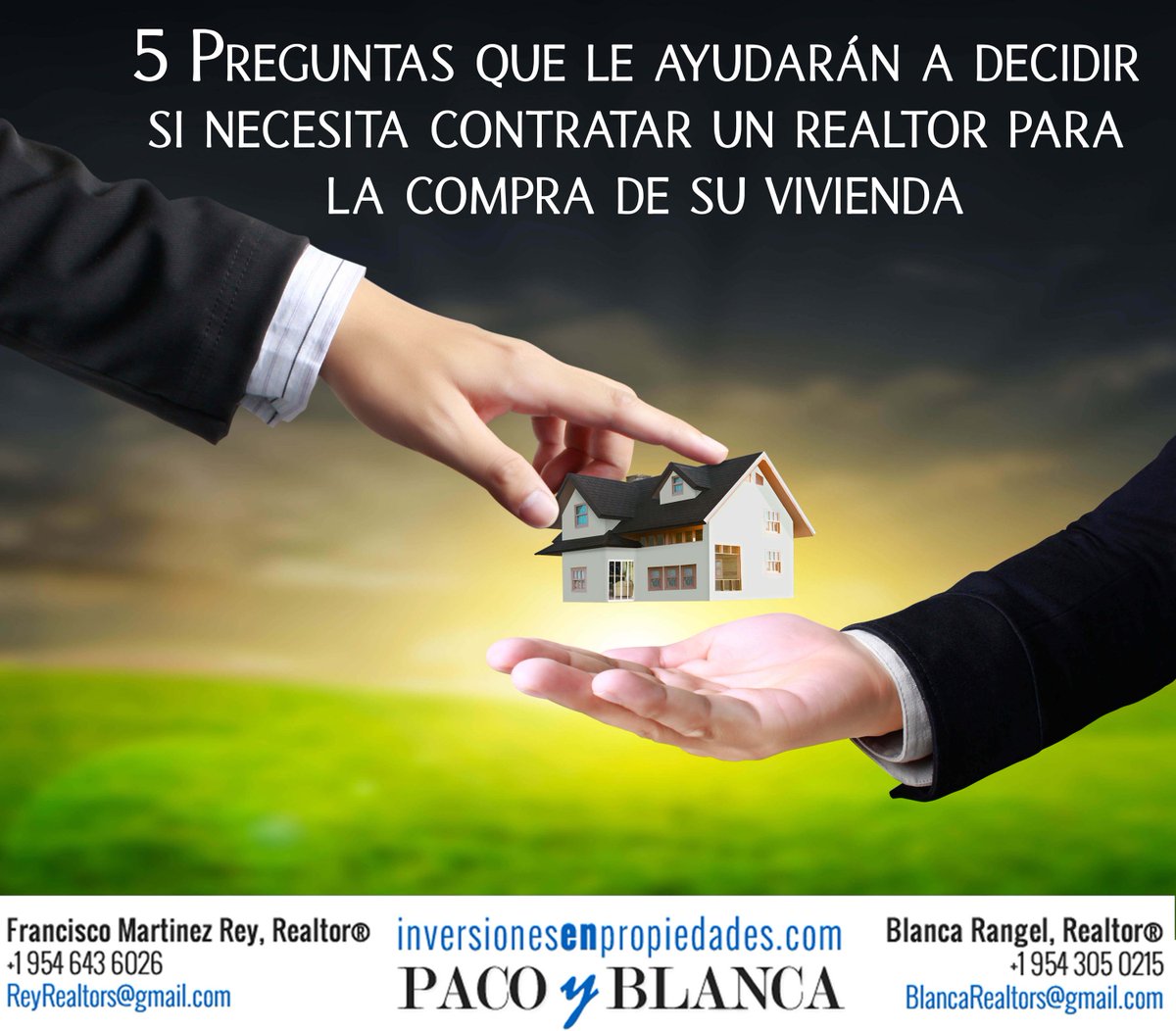 pacorealtors's tweet photo. Para entender la necesidad de asesoría en #realestate es importante que se haga 5 preguntas. #Consejos #FelizMartes https://t.co/scsUrU0FOv