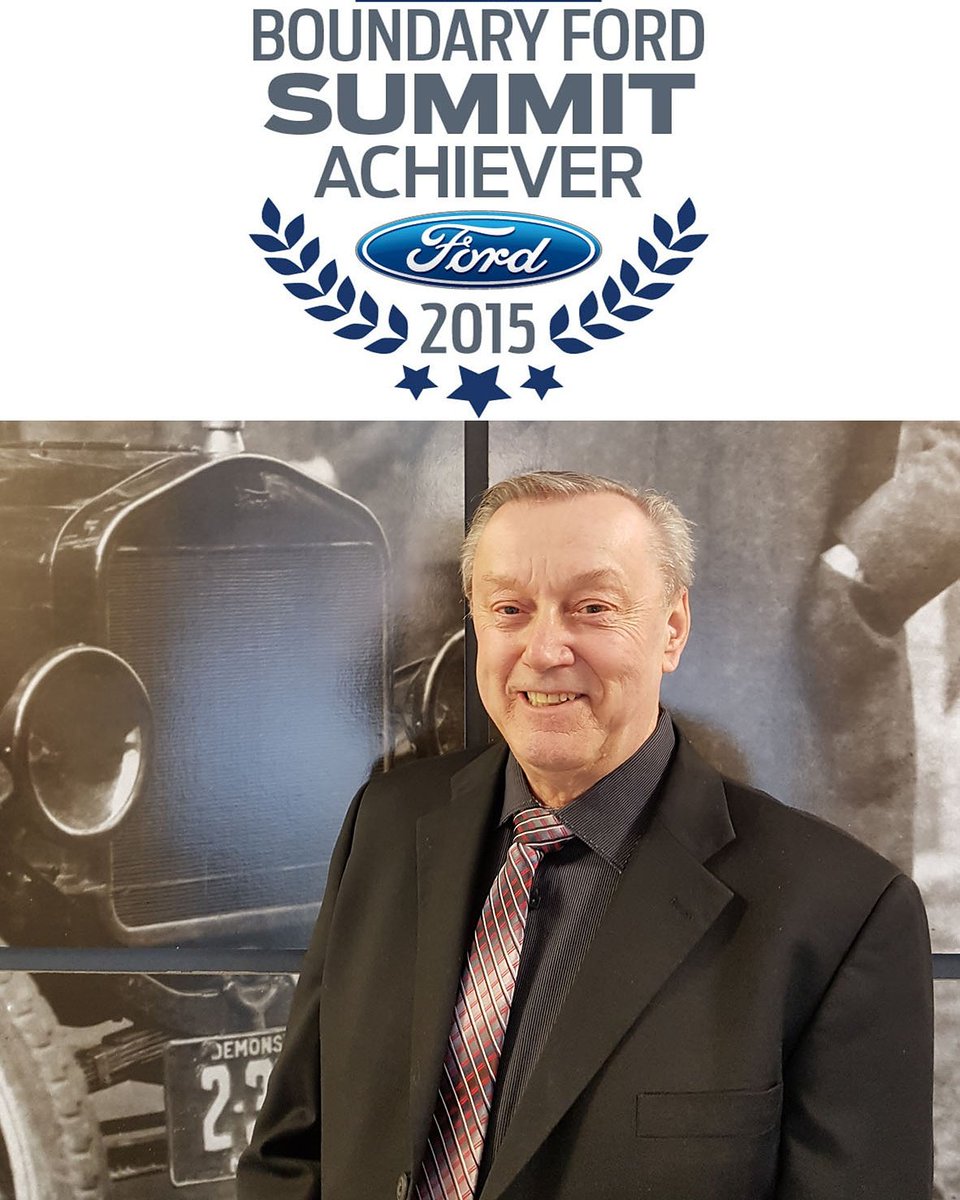 BoundaryFord's tweet photo. Congratulations to our 2015 #FordSummit recipient Bob Troup, RT to join us in recognizing one of our top performers https://t.co/L3aLJurhXN