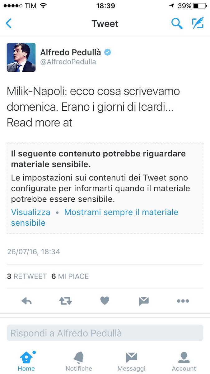 @DRussodeCerame ieri con <a href="/mimmopesce1/">mimmo pesce</a> mi hai smentito dicendo che #milik fosse incedibile per l' Ajax. E adesso?